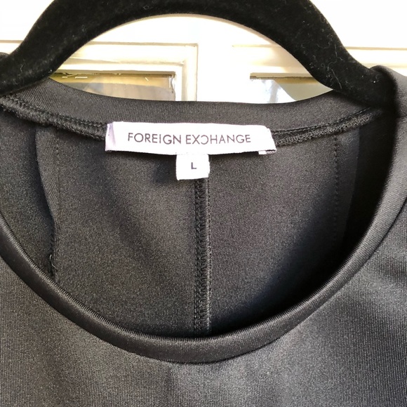 Foreign Exchange black crop top, size large. - Picture 2 of 2